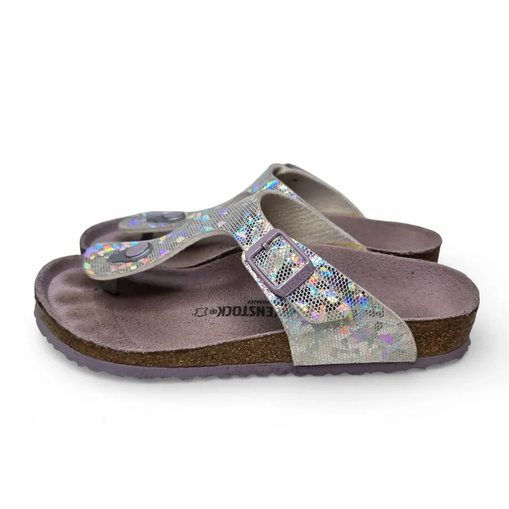 Birkenstock Gizeh Girls Thong Sandal Metallic Mauve Boho Slip On‎ L3